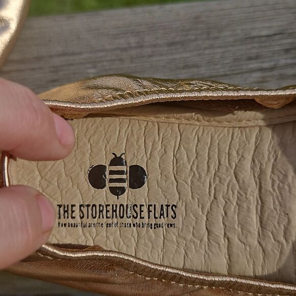 The Storehouse Flats Rose Gold Leather Ballet Flats – Size 8 - Picture 5 of 7